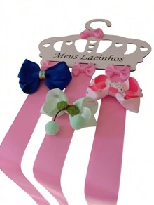 Porta Laços de menina infantil, organizador em MDF Meus Lacinhos