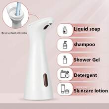 1pc Automatic Soap Dispenser For Home, Touchless Infrared Sensor Soap Liquid Dispenser, Suitable For Kitchen, Bathroom, Dining Room, Great Gift For Friends (Note: This Product Does Not Come With Batteries, You Need To Purchase And Install Them Yourself To Use It!)