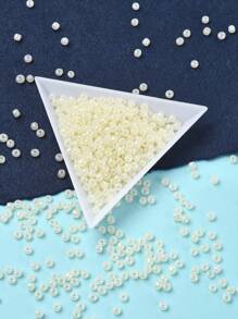 Approx. 1100pcs 3mm Round Glass Frosted Pearl Beads, For DIY Jewelry Making And Decoration