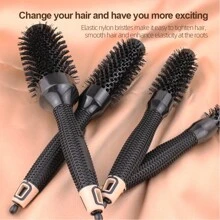 柔软尼龙梳子沙龙家用圆梳套装美容院吹风机黑色陶瓷铝管梳子，发梳，梳子，美发工具，美发产品和配件，适用于理发店美容返校季、旅行度假必备品，女士美发配件，梳子，发刷，边缘梳，解结梳，球形梳，迷你发梳 - 彩色 - 查看 5
