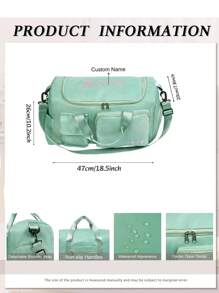 1 Peça Sacola de Viagem Personalizada Bordada, Bolsa de Dança para Meninas, Bolsa Duffle para Mulheres, Bolsa de Academia para Meninas, Bolsa Duffle de Viagem, Bolsa de Dança para Meninas, Bolsa de Torcida, Presentes de Natal, Vibes Boho
