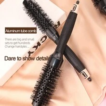 柔软尼龙梳子沙龙家用圆梳套装美容院吹风机黑色陶瓷铝管梳子，发梳，梳子，美发工具，美发产品和配件，适用于理发店美容返校季、旅行度假必备品，女士美发配件，梳子，发刷，边缘梳，解结梳，球形梳，迷你发梳 - 彩色 - 查看 9