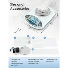 Lab Digital Scales 0.01g Precision Analytical Electronic Balance Jewelry Scales Weighing Scale Calibrated 2000g - 0.01g-2000g,0.01g - View 6