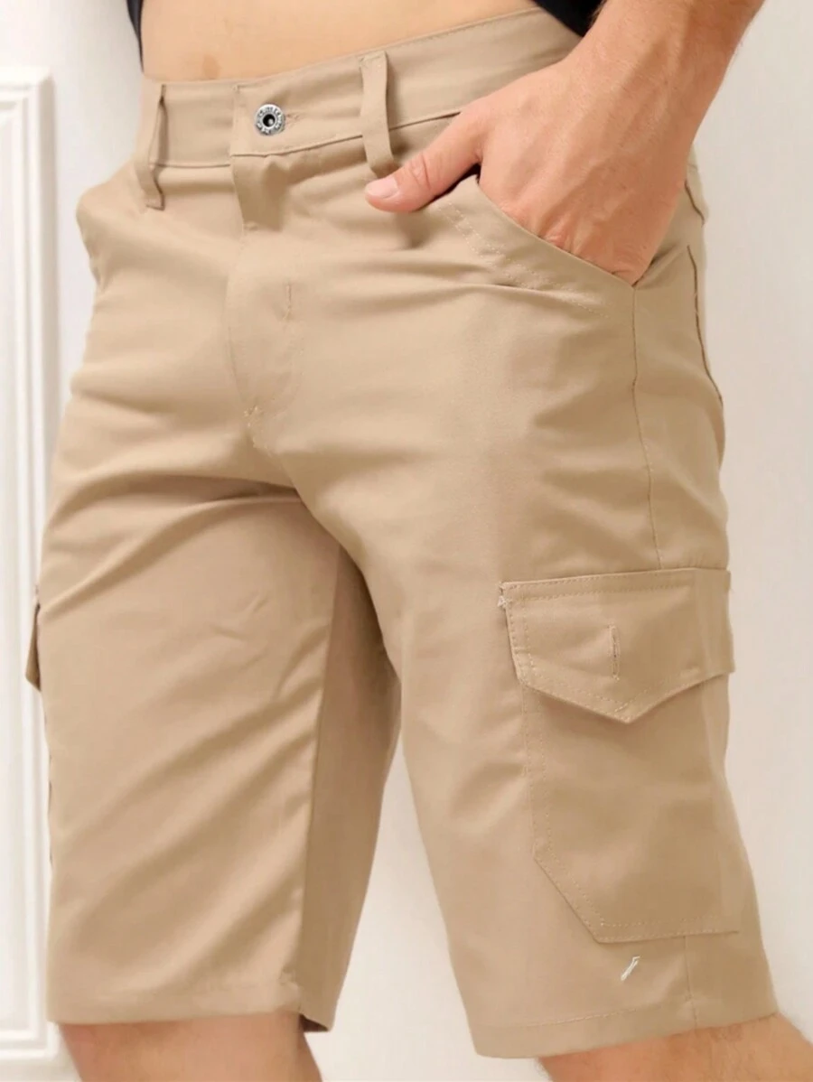 Fashion Modas Bermuda Twill Colored Jeans Premium Men's Various Colors 6 Pockets - Camel - View 1