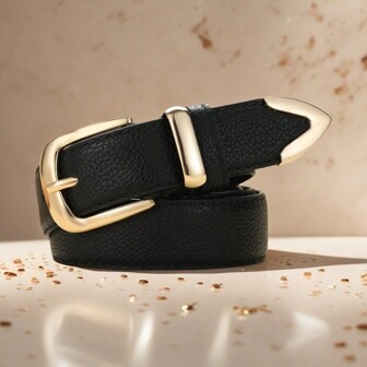 1 条女士休闲 PU 皮革时尚经典腰带
