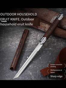 1 szt. Outdoor Camping Hiking Portable Small Knife, ostry nóż do owoców, nóż do steków, nóż uniwersalny do krojenia mięsa, idealny na przygody na świeżym powietrzu - Wielokolorowe - Zobacz 2