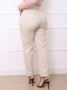 Women Jeans - Beige - View 2
