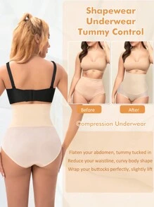 Werena Tummy Control Shapewear For Women High Waisted Shaping Underwear Seamless Stomach Body Shaper Girdle Panties