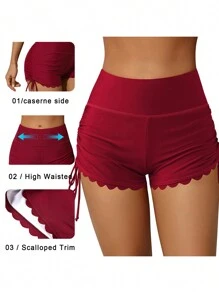 Women Bikini Bottoms - Burgundy - View 4
