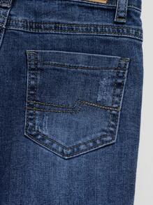 Jeans jovem moderno elástico desgastado lavagem confortável casual azul claro jeans