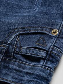 Jeans jovem moderno elástico desgastado lavagem confortável casual azul claro jeans