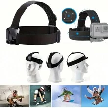 1 Set Adjustable Headband & Chest Mount Phone Holder, Camera Fixing Clip Bracket - Black - View 8