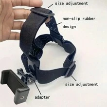 1 Set Adjustable Headband & Chest Mount Phone Holder, Camera Fixing Clip Bracket - Black - View 4