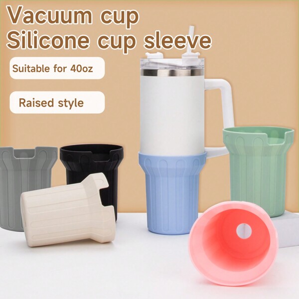 1pc, Suitable For Cup Special Silicone Cup Cover, Anti Slip Protective Cover, Elastic Ice Cup Cover, Enhanced Design, Anti Fall And Anti Scratch, Suitable For Gym, Office And Outdoor Use