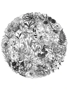 49 piezas de paquetes de pegatinas de plantas en blanco y negro, pegatinas decorativas impermeables y transparentes de PET de material floral de contabilidad manual, para decorar cuadernos, maletas, computadoras, fundas de teléfono, botellas de agua, diarios, patinetas