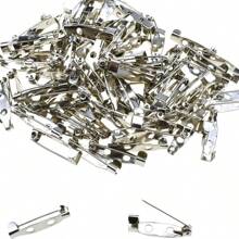 100pcs Metal Brooch Backs, 1 Inch/2.5cm Silver Pin Style Clutch Backs, Used For Making Corsages, Name Tags, Badges, Jewelry Making And DIY Crafts - Silver - View 3