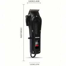 USB充电式理发器和胡须修剪器，无线设计，男士理想礼物 - 黑色 - 查看 5