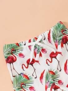 Boys' Cartoon Random Print Quick-Dry Swimwear, New 2025 Collection, Young Boys