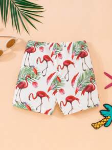 Boys' Cartoon Random Print Quick-Dry Swimwear, New 2025 Collection, Young Boys