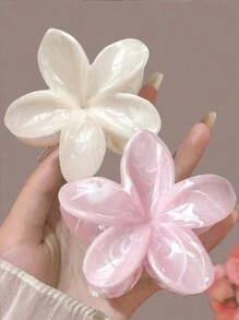 2pcs/Set Women's Elegant Multi-Color Marble Acrylic Daisy Flower Hair Clips, Suitable For Buns, Ponytails, Versatile Daily Accessories Hair Claws Claw Clips Hair Jaw Clip Hair Clamps Hair Clutch Hair Catcher Clip