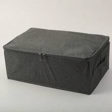 1 pieza de caja de almacenamiento de tela suave con cubierta catiónica de gran capacidad para guardar edredones, ropa fuera de temporada, ropa de cama, etc. Apta para el dormitorio, organizador, almacenamiento en el hogar, camiseta blanca para mujer, pantalones negros para mujer, ropa de invierno para señoras, vestido.