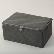 1 pieza de caja de almacenamiento de tela suave con cubierta catiónica de gran capacidad para guardar edredones, ropa fuera de temporada, ropa de cama, etc. Apta para el dormitorio, organizador, almacenamiento en el hogar, camiseta blanca para mujer, pantalones negros para mujer, ropa de invierno para señoras, vestido.