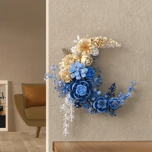 Set de juguete de bloques de construcción con diseño de flor de luna para decoración del hogar, decoración de arte de pared 3D creativa, hermoso set de bloques de construcción en forma de ramo, regalo de cumpleaños o festival divertido de ensamblaje DIY con pequeñas piezas para el Día de San Valentín
