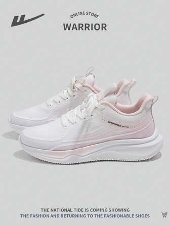 WARRIOR 1 Pair Women's Front Lace-Up Running Shoes, Mesh Breathable Soft Bottom Non-Slip Durable Versatile Outdoor Casual Comfortable Walking & Running Sneakers