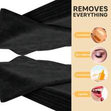 10 Packs Of Luxurious Soft Touch Quick-Dry Microfiber Face Cloths - Hypoallergenic, Preservative-Free, Reusable Makeup Remover Cloths For All Skin Types - Wine Red, Gentle And Effective Facial Washing Experience Home Bathroom Decor Fall Decor Back To School For Beauty Salon Home Bathroom - Black - View 3