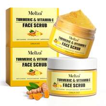 4.59安士薑黃&維他命c面部磨砂面膜洗面奶面霜,活膚去角質清洁黑頭,痘痘和粗大毛孔 - 橘色 - 查看 9