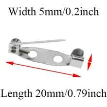100pcs Metal Brooch Backs, 1 Inch/2.5cm Silver Pin Style Clutch Backs, Used For Making Corsages, Name Tags, Badges, Jewelry Making And DIY Crafts - Silver - View 11