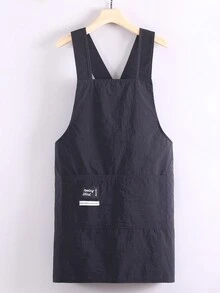 1pc Plain Color Crossover Sleeveless Apron, Minimalist New Design, Waterproof & Oil-Proof For Home Kitchen, Cooking, Work, Catering Use