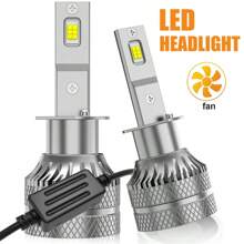 2 件 H11 H4 H7 H1 闪亮汽车前灯泡汽车远光近光汽车 LED 灯泡，60000 流明 120W 6500K 白光 600% 亮度 9005 9006 9012 H9 H16 9003 HB2 H18 - 白色 - 查看 13