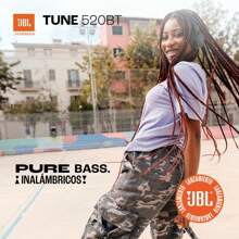 JBL Cuffie JBL Tune 520BT senza fili over-ear, con autonomia fino a 57 ore, ricarica rapida, design leggero, confortevole e pieghevole, chiamate in vivavoce con tecnologia Voice Aware