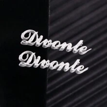 Personalized Natural Light Luxury Style Letter Earrings For Women Custom Frosted Name Earrings Stainless Steel Elegant Name Handmade Earrings Earrings Birthday Jewelry Party Gift Thanksgiving Christmas Gift For Mother Christmas Gift