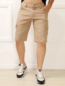 Fashion Modas Bermuda Twill Colored Jeans Premium Men's Various Colors 6 Pockets - Camel - View 2
