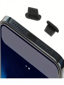 10 piezas Tapa protectora antipolvo de silicona tipo C para puerto de carga USB del teléfono