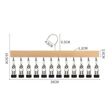 Versatile 12-Clip Wooden Hat Hanger - Perfect For Drying Underwear, Ties, Scarves & More - Ideal Home Organizer For Closet, Wardrobe, Bedroom,Spring,Minimalist,Summer Tops