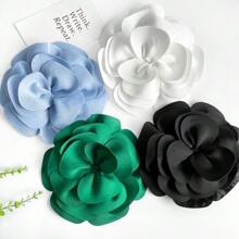 1 pieza Nueva decoración de broche floral 3D de gran tamaño extraíble para vestido, decoración de ropa, accesorios para vestido de boda