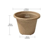 10 piezas Tazas moldeadas de pulpa para el semillero, para el cultivo en el jardín del hogar - Multicolor - Ver 8