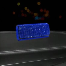 1 pièce Étui à lunettes décoratif avec strass, boîte de rangement pour lunettes