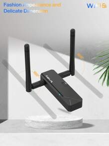 KOSKY Adaptateur WiFi USB sans fil | WiFi 5 | Bande double | 1200 Mbps | 802.11ac | 2* Antenne SMA externe | 2,4 GHz et 5,8 GHz | USB 2.0 | Boostez votre vitesse Internet avec l'adaptateur WiFi USB sans fil 1200 Mbps