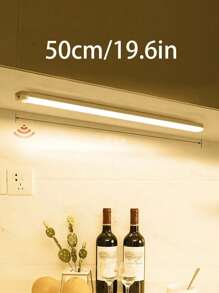 1 pieza Luz nocturna inalámbrica con sensor de movimiento, luz blanca/cálida, adecuada para gabinete, escaleras, cocina, dormitorio; luz nocturna magnética recargable, ideal para pasillos, armarios, decoración del hogar