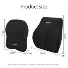 Car Memory Foam Headrest Set Car Neck Pillow Car Lumbar Waist Cushion Waist Support Car Seat Pillow Accessories Tools - Black and White - View 6