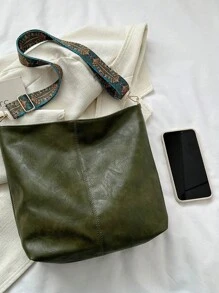 2024 Spring & Autumn New Fashionable Soft-Surface Lightweight Handbag, Shoulder Bag & Crossbody Bag With Large Capacity, Wholesale Supported - Green - View 5