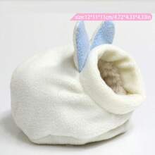 1 pieza Casa de oso marrón con cama para hámster, accesorio de jaula para animales pequeños, suministros para hámster, suministros para mascotas, "Oso Amoroso"