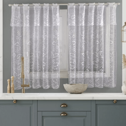 Cortina De Renda Para Cozinha 2,50 X 1,20 Janela