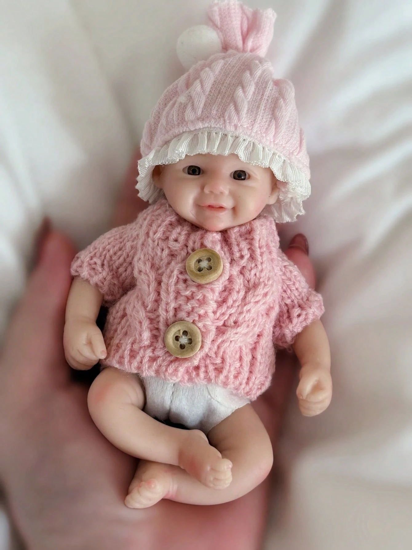 Winter New Arrivals 6 Inch Lifelike Silicone Mini Reborn Baby Doll Cute Open Eyes Vivienne Girl