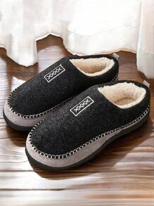 Ciabatte pantofole da casa in memory foam traspiranti da uomo, adatte per uso interno ed esterno, con larghezza extra, colore nero - nero - Visualizzare 1