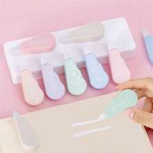 6pcs Macaron Color Correction Tape, Student Smear Correction Error Correction Tape For Instant Correction, Cute Correction Belt Mini Candy Color Student Correction Tape, Easy To Carry, Gifts For Beginning And Graduation Back To School
